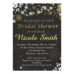 Winter Bridal Shower Invitation, Snowflake Invite