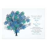 Winter Snowflake Tree Wedding Invitation