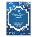 Winter Wonderland Snowflakes Bridal Shower Card