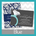 Blue Bridal Shower Invitations