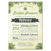 Bridal Shower Invitations - Watercolor Succulents