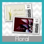 Floral Bridal Shower Postage Stamps