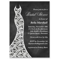 Bridal Shower Invitation - Beautiful Chalkboard