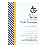 Yellow and Navy Nautical Bridal Shower Invitations