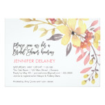 Yellow and Pink Flowers Bridal Shower Invitation