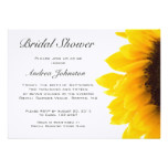 Yellow Black Sunflower Bridal Shower Invitation