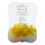 Yellow Daffodils on White Bridal Shower Card