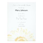Yellow Graphic Sunflower Bridal Shower Card
