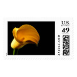 Yellow Lilly Calla Cala Lily Wedding RSVP Invite Postage Stamp