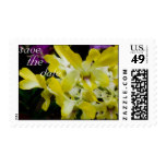 yellow orchid postage