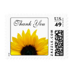 Yellow Sunflower Flower Wedding Thank You Postage