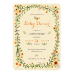 Yellow Sunflowers Floral Baby Shower Invitations