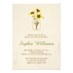 Yellow Sunflowers in Mason Jar Bridal Shower Card