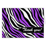 Zebra Print Mix Purple Thank You Cards