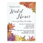 Autumn Watercolor Leaves Wedding Bridal Shower Card