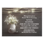 Baby's Breath Mason Jar Lights Bridal Shower Card