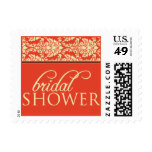 Baroque Elegance Bridal Shower Stamp (coral)