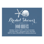 Beach Theme Starfish & Sand Dollar Bridal Shower Card