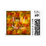 Beautiful Autumn Leaves Bridal Shower Postage