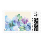 Beautiful Watercolor Purple Floral Postage Stamp