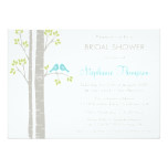 Birds in Birch Trees Bridal Shower Card