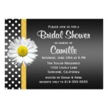 Black and Yellow Daisy Bridal Shower Invitation