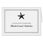 Black Graceful Starfish | Thank You Card