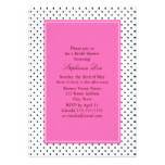 Black, White and Hot Pink Polka Dot Bridal Shower Card
