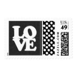 Black & White Polka Dots Postage Stamp