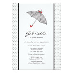 Black & White Umbrella Bridal Shower Invitation