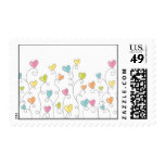 Blooming Hearts Postage Stamp