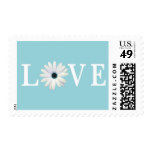 Blue Daisy Love Postage Stamps