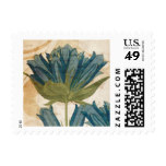 Blue Flowers Vintage Wedding Postage Stamp