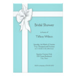 Blue Gift Box Bridal Shower Invitations