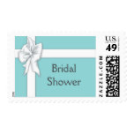 Blue Gift Box Bridal Shower Stamps