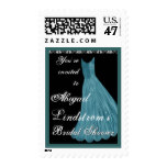 BLUE Gown - Bridal Shower Invitation Stamp