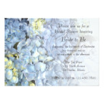 Blue Hydrangea Floral Bridal Shower Card