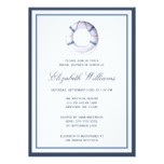 Blue Nautical Life Ring Bridal Shower Card