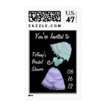 BLUE & PURPLE Bridal Shower Customized Invitation Stamp