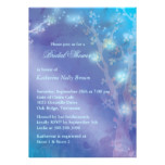 Blue Shimmer Cute Winter Bridal Shower Card