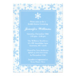 Blue Snowflake Border Winter Bridal Shower Card
