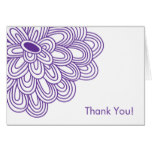 Bold Bloom Purple Bridal Shower Thank You Card