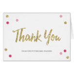 Bridal Bling Gold | Bridal Shower Thank You Note Card