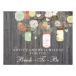 Bridal Shower Advice Card Country Rustic Mason Jar