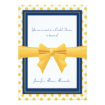 Bridal Shower - Blue with Yellow Polka Dots & Bow Card
