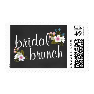 Bridal Shower Brunch Floral Chalkboard Stamps