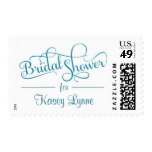 Bridal Shower Fancy Rustic Script Postage Stamp