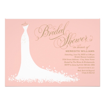 Bridal Shower Invitation | Elegant Wedding Gown Invite