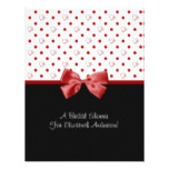 Bridal Shower Invitation Girly Red Hearts