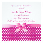 Bridal Shower Invitation Pink Polka Dots with Bow